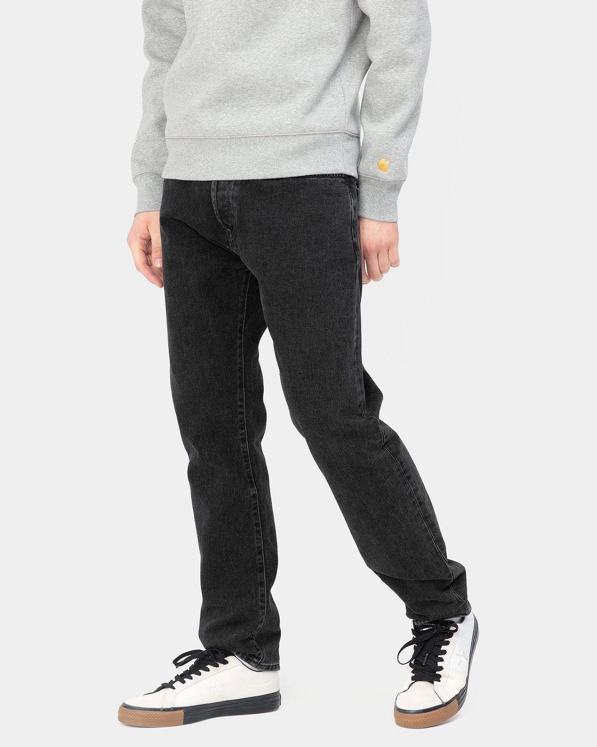 Carhartt WIP Klondike Pant Regular Tapered Mens Jeans - Black Stone Washed | Carhartt WIP Jeans | JEANSTORE