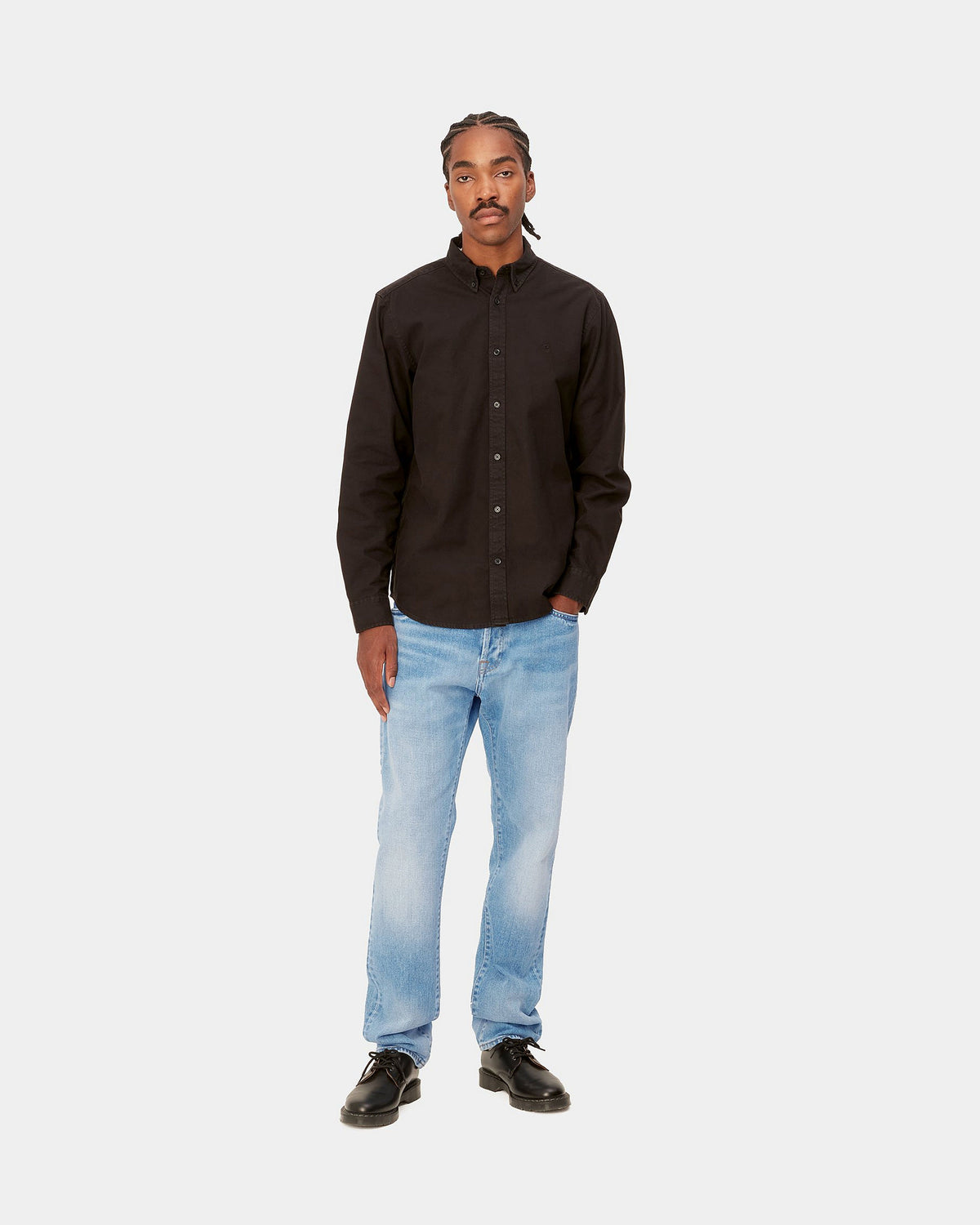 Carhartt WIP Klondike Pant Regular Tapered Mens Jeans - Blue Light Used Wash | Carhartt WIP Jeans | JEANSTORE