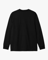 Carhartt WIP L/S American Script Tee - Black | Carhartt WIP T Shirts | JEANSTORE