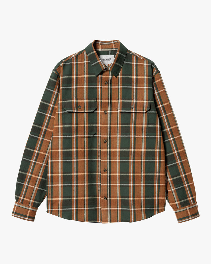 Carhartt WIP L/S Hobart Shirt - Hobart Check / Sycamore Tree