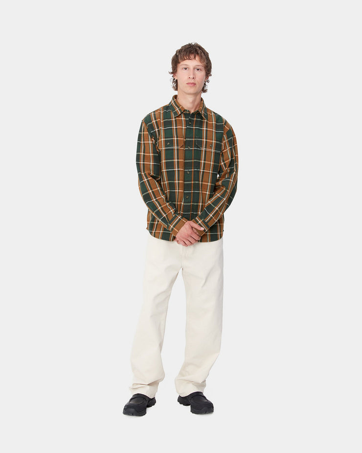 Carhartt WIP L/S Hobart Shirt - Hobart Check / Sycamore Tree