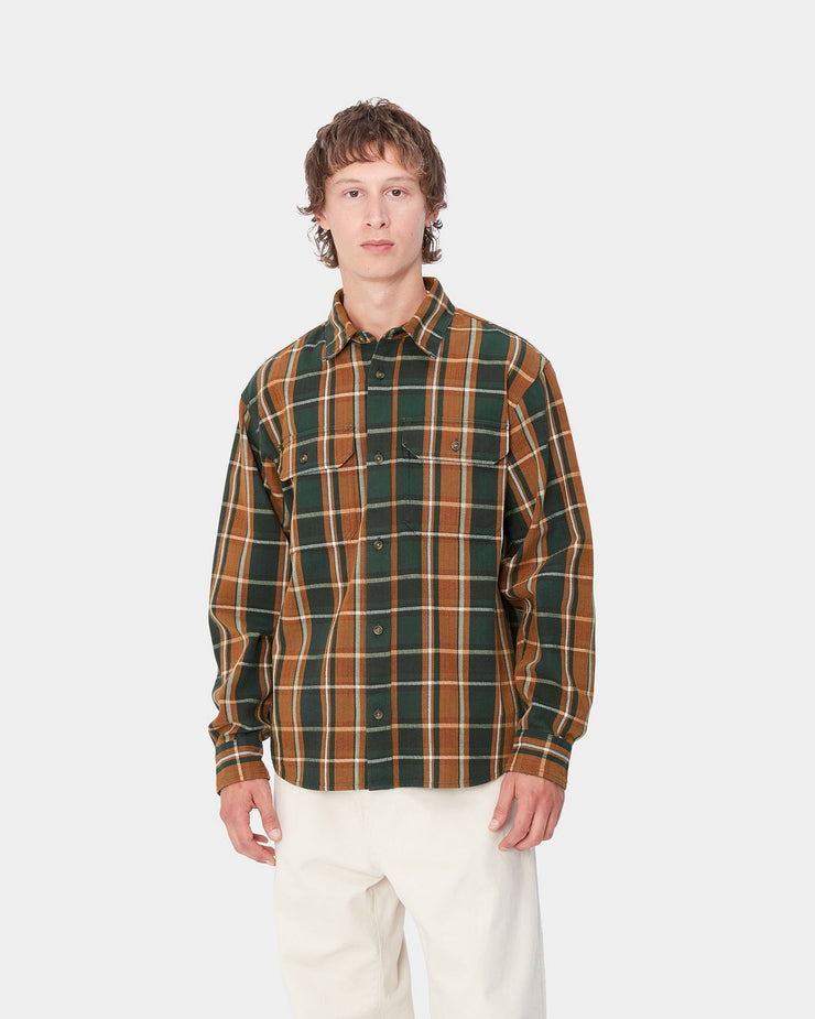 Carhartt WIP L/S Hobart Shirt - Hobart Check / Sycamore Tree