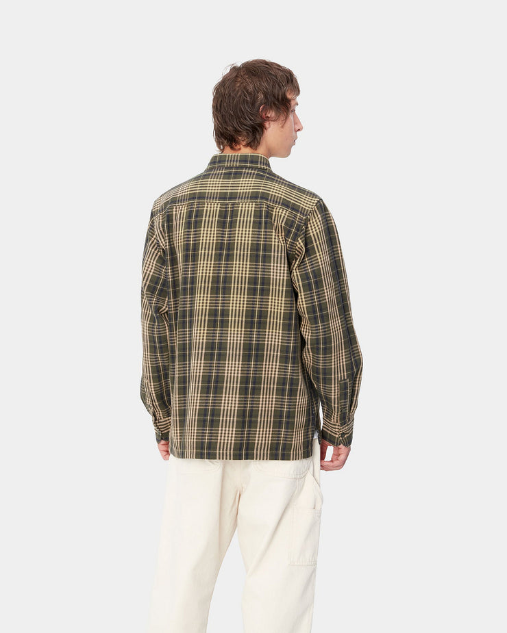 Carhartt WIP L/S Mandlik Shirt - Mandlik Check / Office Green