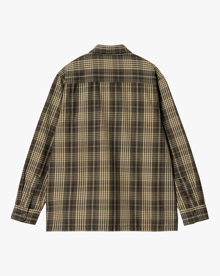 Carhartt WIP L/S Mandlik Shirt - Mandlik Check / Office Green