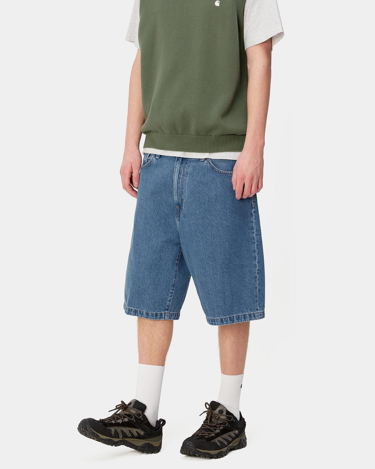 Carhartt WIP Landon Shorts - Blue Heavy Stone Washed | Carhartt WIP Shorts | JEANSTORE