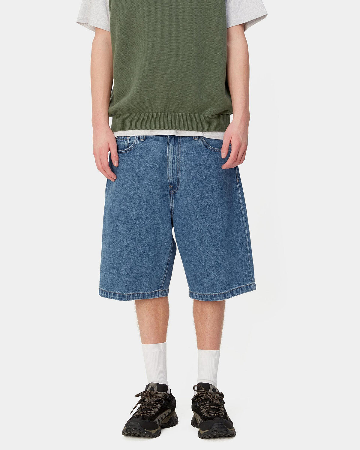 Carhartt WIP Landon Shorts - Blue Heavy Stone Washed | Carhartt WIP Shorts | JEANSTORE