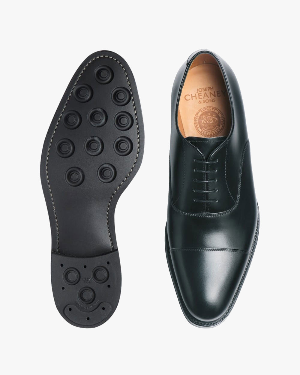 Cheaney Lime R Oxford Shoe - Black Calf Leather / Rubber Sole | Cheaney Shoes Shoes | JEANSTORE