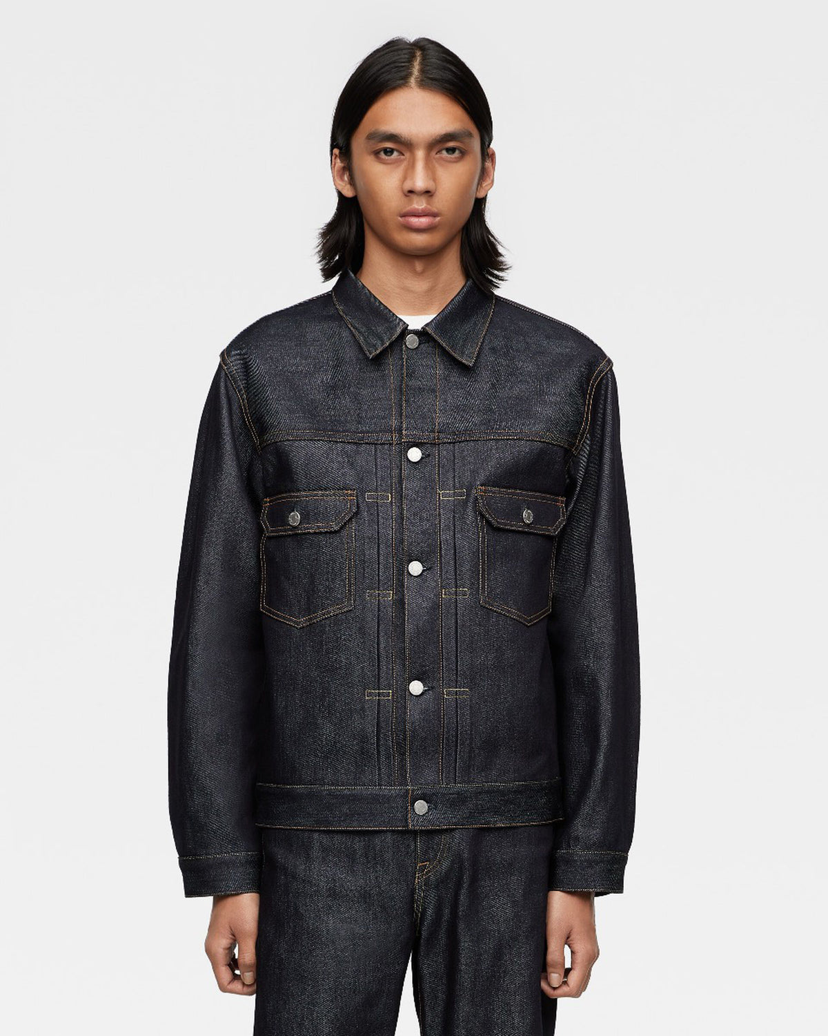 MOMOTARO JEANS MMGJ0202 #002 Cotton & Silk Selvedge Denim Jacket - Indigo