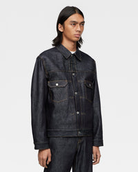 MOMOTARO JEANS MMGJ0202 #002 Cotton & Silk Selvedge Denim Jacket - Indigo