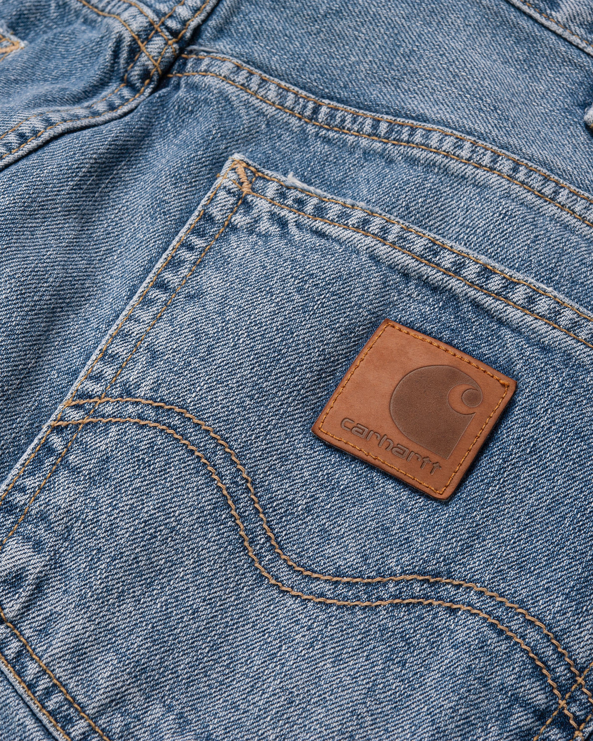 Carhartt WIP Marlow Pant Relaxed Straight Mens Jeans - Blue Worn Bleached | Carhartt WIP Jeans | JEANSTORE