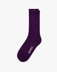 Hemen Biarritz HMN04 Organic Cotton Rib Sport Socks - Purple