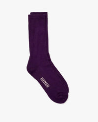 Hemen Biarritz HMN04 Organic Cotton Rib Sport Socks - Purple