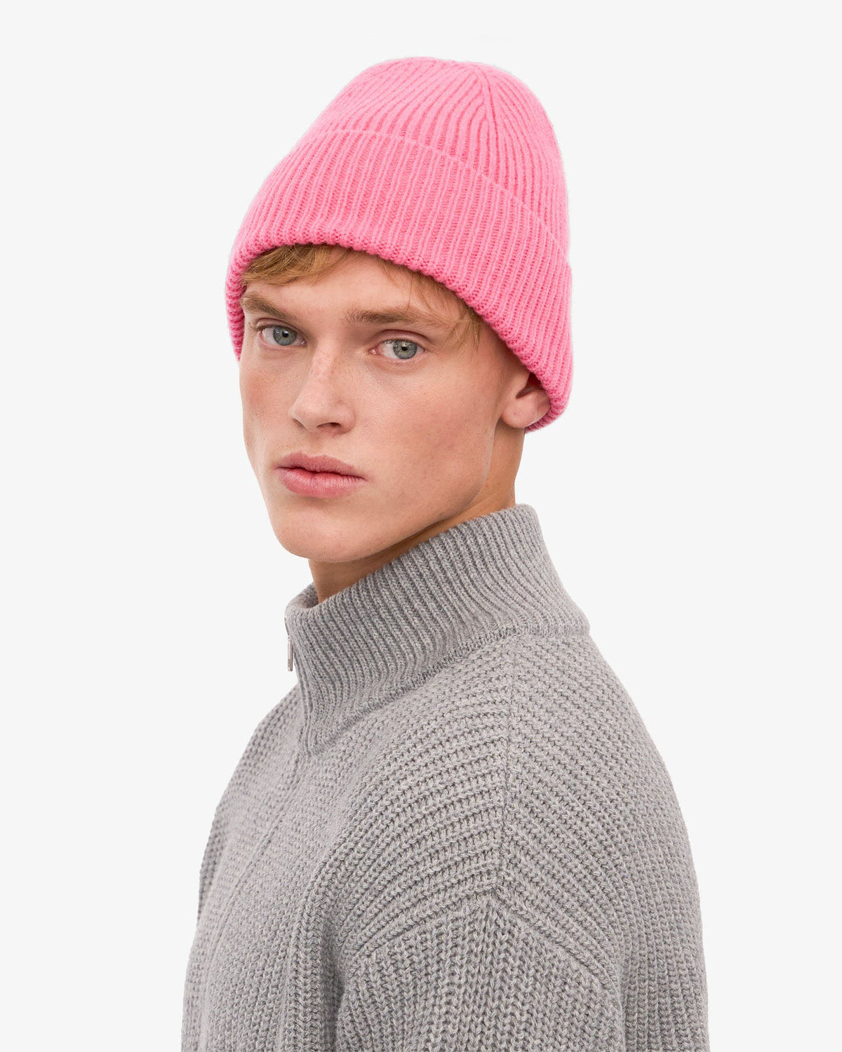 Colorful Standard Merino Wool Beanie - Bubblegum Pink