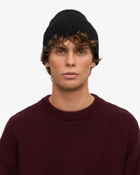 Colorful Standard Merino Wool Beanie - Deep Black