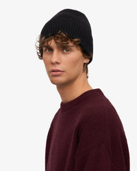 Colorful Standard Merino Wool Beanie - Deep Black