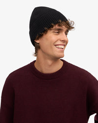 Colorful Standard Merino Wool Beanie - Deep Black