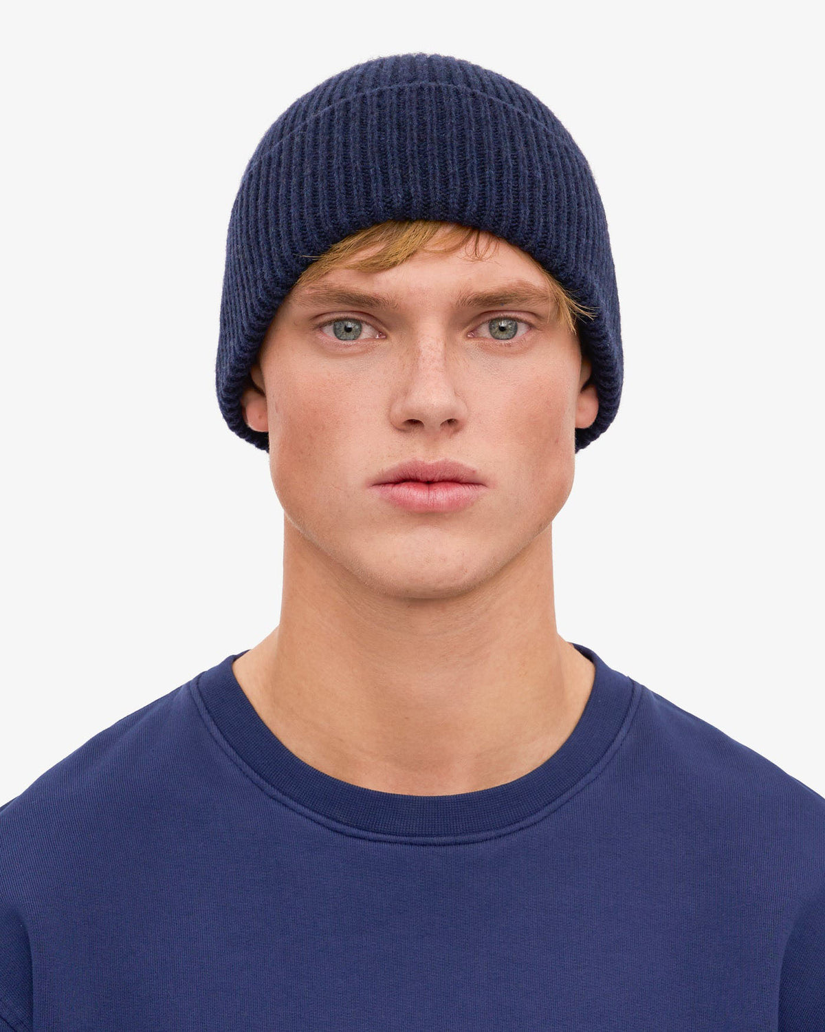 Colorful Standard Merino Wool Beanie - Marine Blue | Colorful Standard Hats | JEANSTORE
