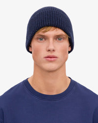 Colorful Standard Merino Wool Beanie - Marine Blue | Colorful Standard Hats | JEANSTORE