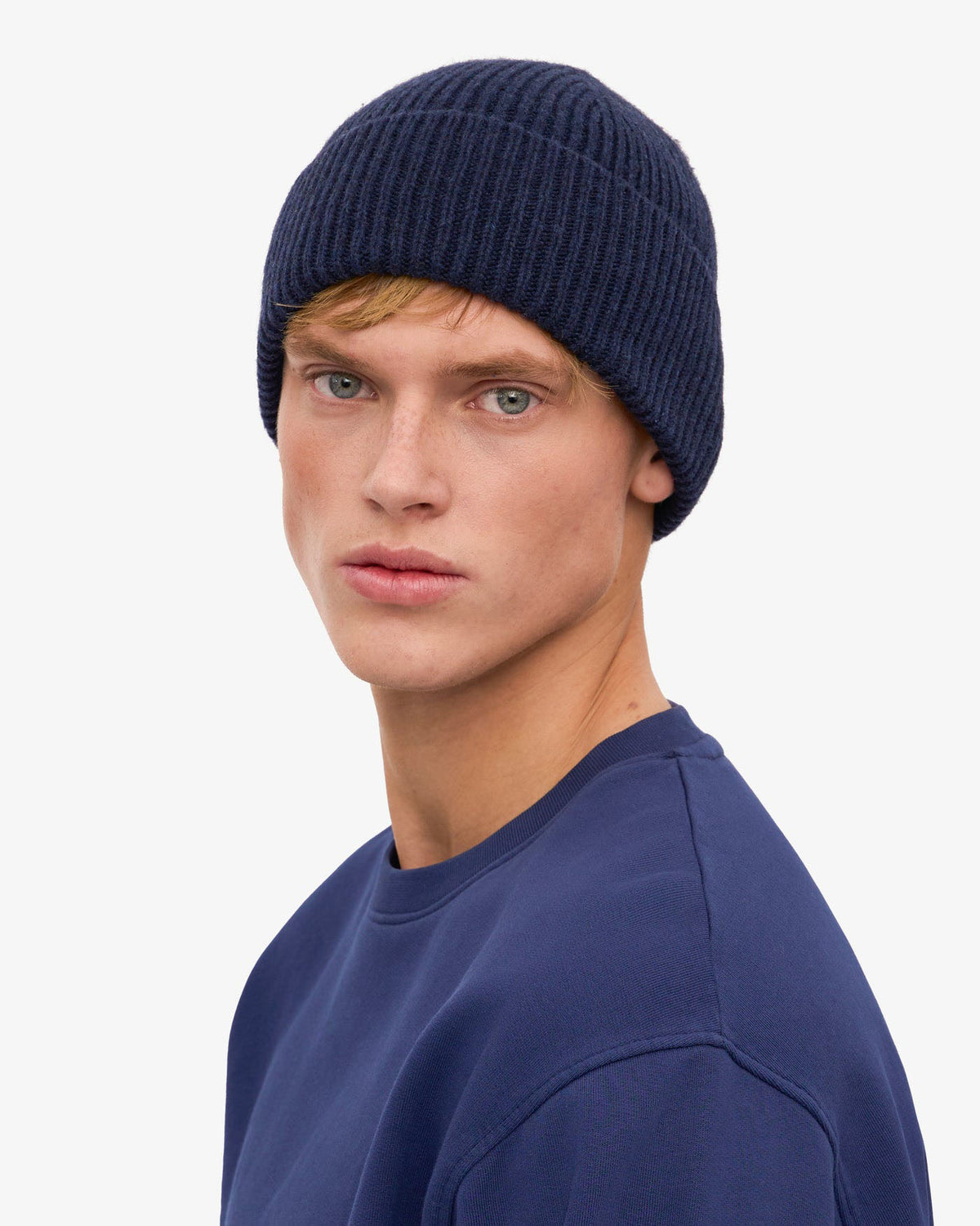 Colorful Standard Merino Wool Beanie - Marine Blue | Colorful Standard Hats | JEANSTORE