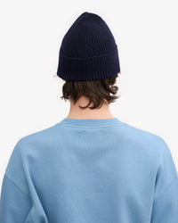 Colorful Standard Merino Wool Beanie - Navy Blue
