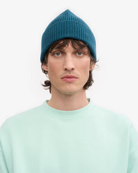 Colorful Standard Merino Wool Beanie - Ocean Green | Colorful Standard Hats | JEANSTORE