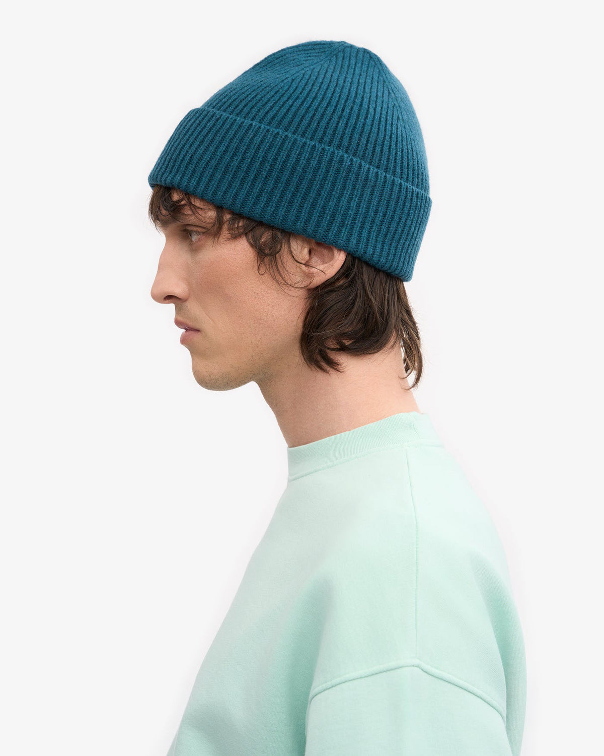 Colorful Standard Merino Wool Beanie - Ocean Green | Colorful Standard Hats | JEANSTORE