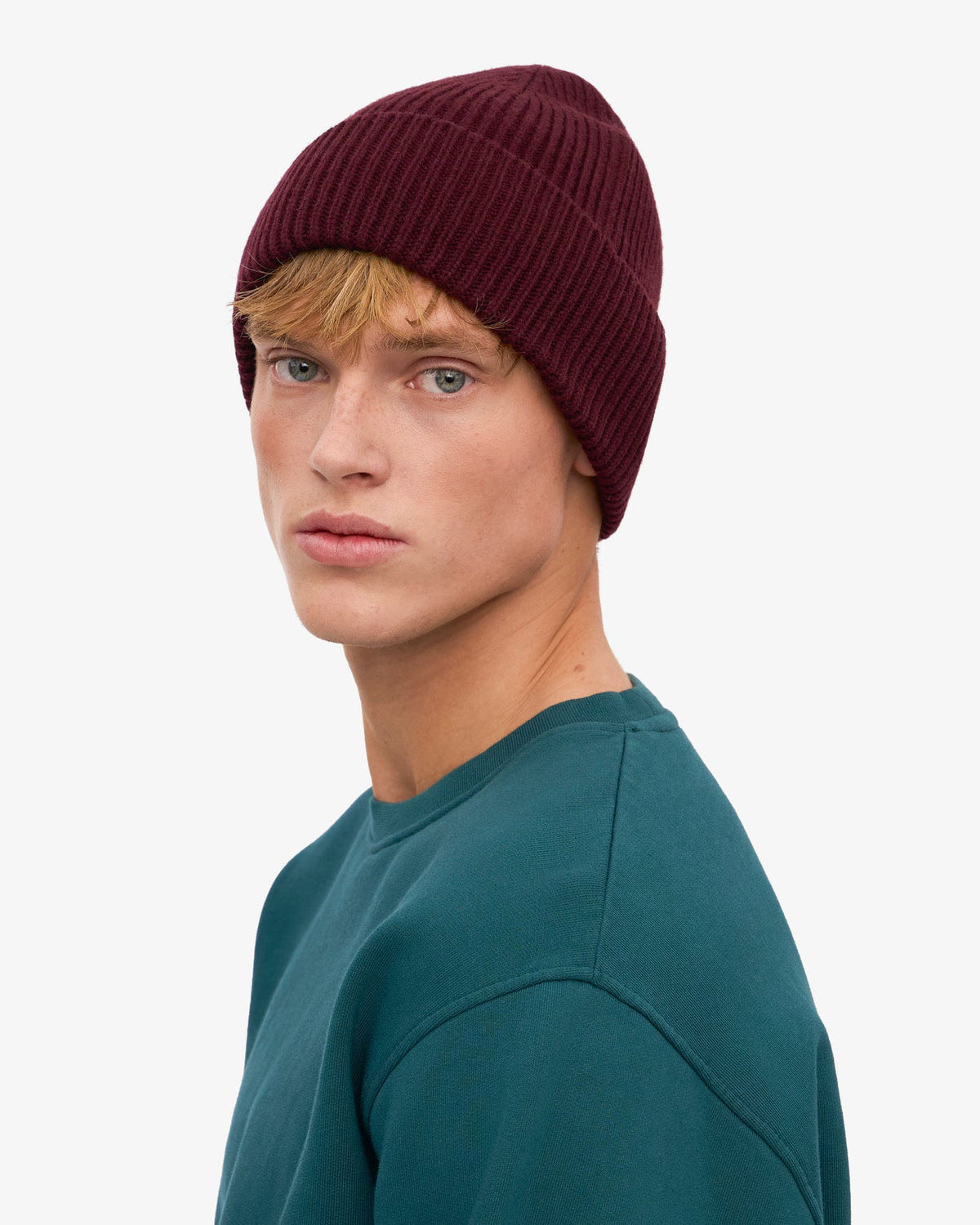 Colorful Standard Merino Wool Beanie - Oxblood Red