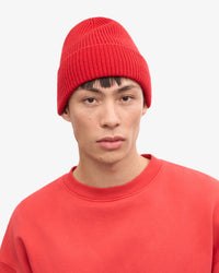 Colorful Standard Merino Wool Beanie - Scarlet Red