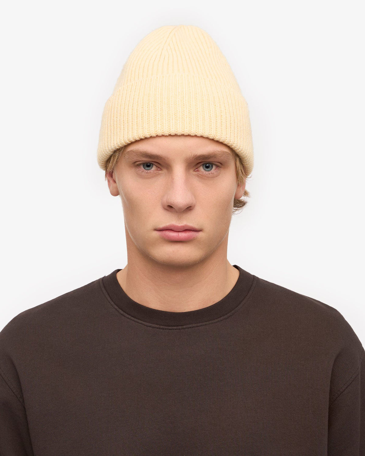 Colorful Standard Merino Wool Beanie - Soft Yellow