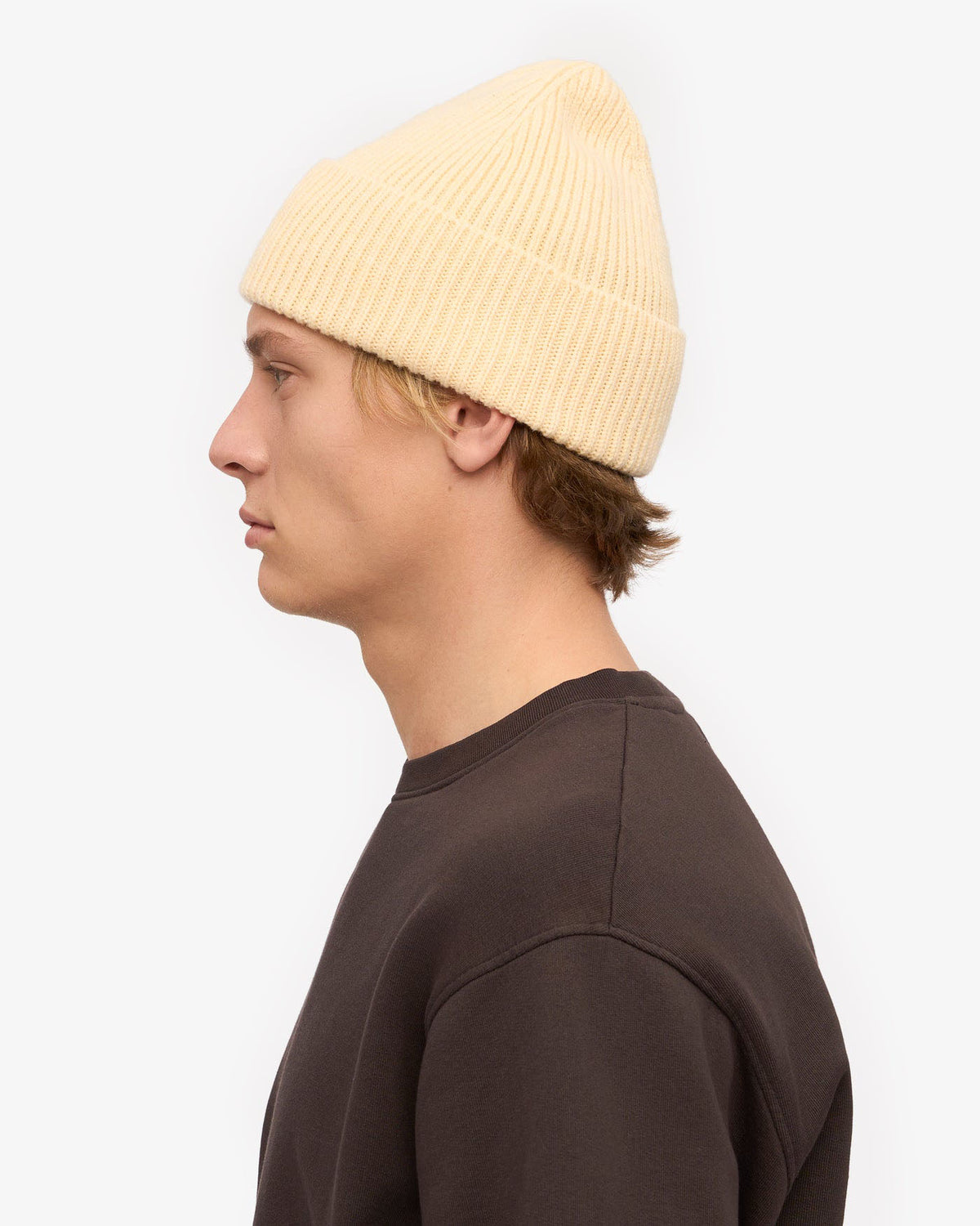 Colorful Standard Merino Wool Beanie - Soft Yellow