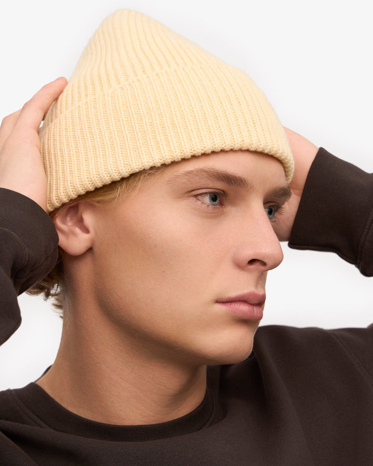 Colorful Standard Merino Wool Beanie - Soft Yellow