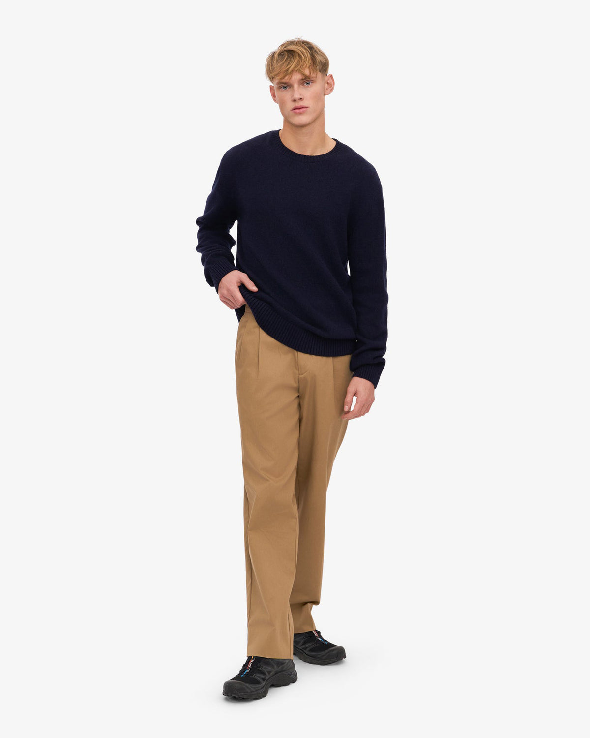 Colorful Standard Classic Merino Wool Crew Sweater - Navy Blue | Colorful Standard Sweaters & Knitwear | JEANSTORE