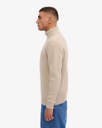 Colorful Standard Merino Wool Quarter Zip Sweater - Ivory White