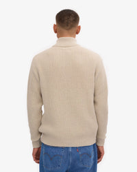 Colorful Standard Merino Wool Quarter Zip Sweater - Ivory White