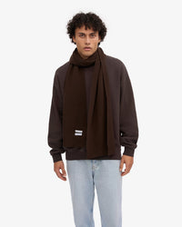 Colorful Standard Merino Wool Scarf - Coffee Brown