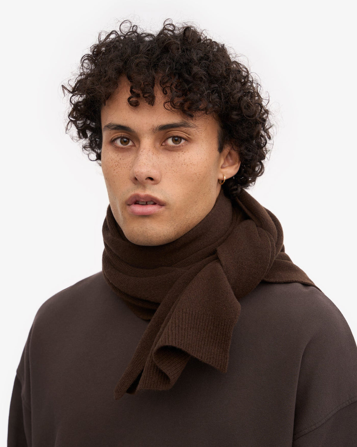 Colorful Standard Merino Wool Scarf - Coffee Brown