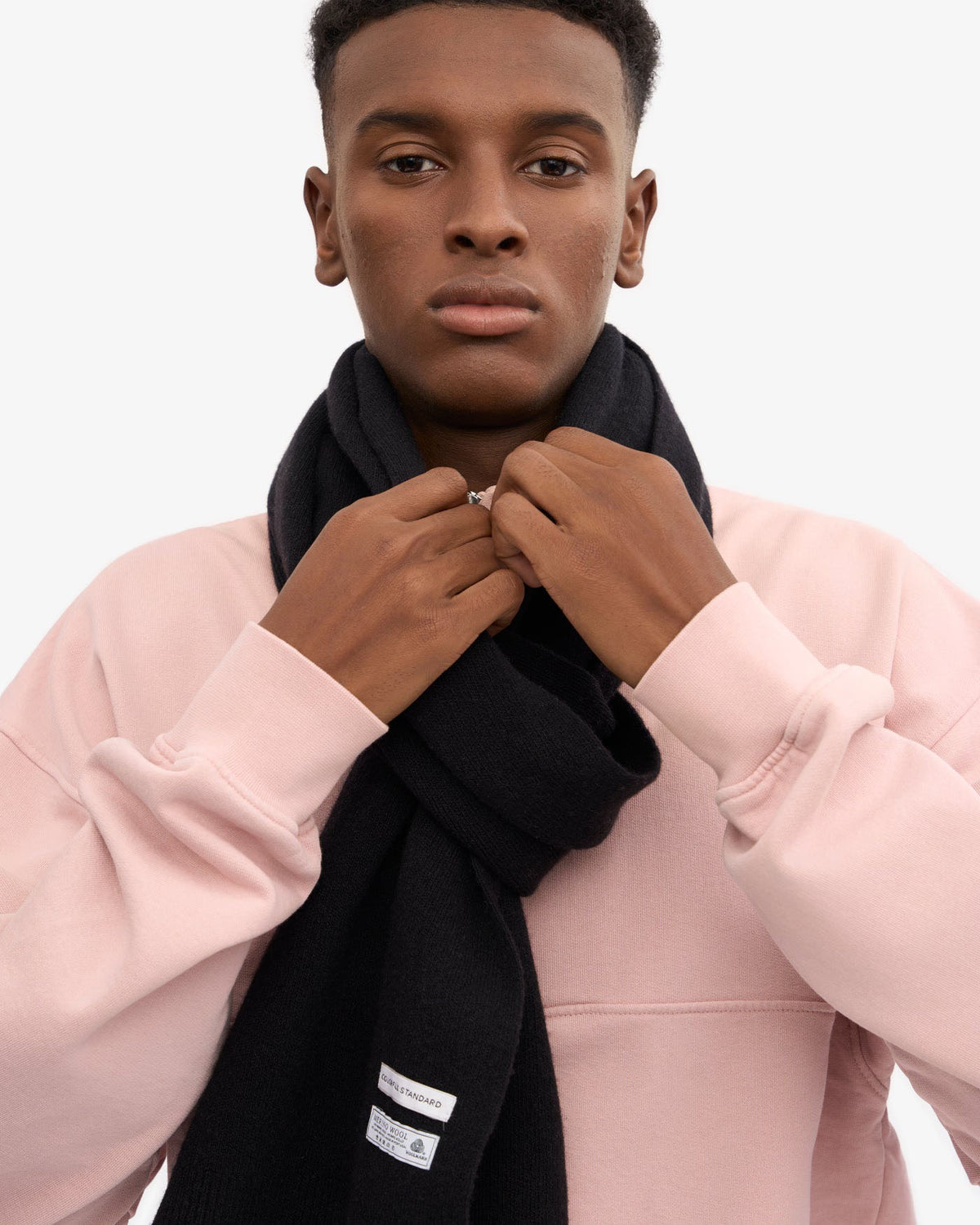Colorful Standard Merino Wool Scarf - Deep Black | Colorful Standard Scarves | JEANSTORE