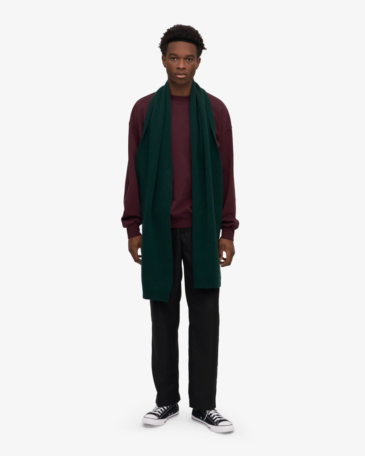 Colorful Standard Merino Wool Scarf - Emerald Green