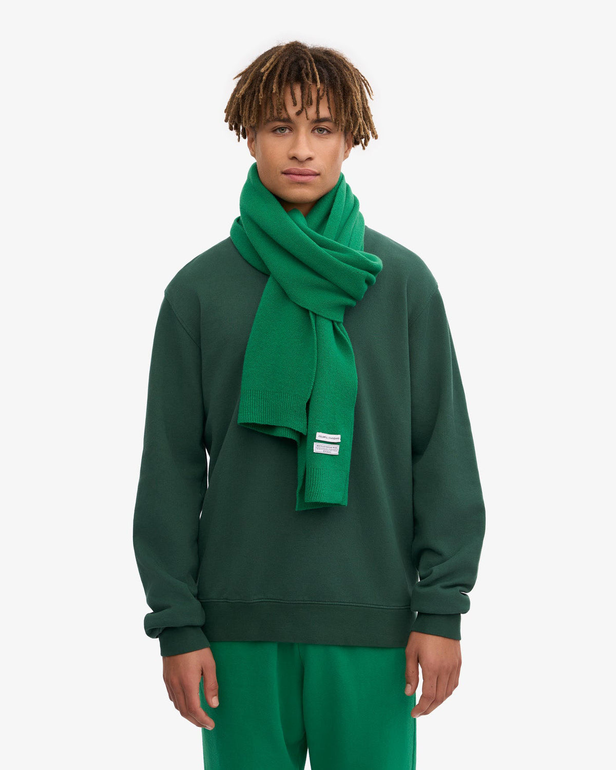 Colorful Standard Merino Wool Scarf - Kelly Green