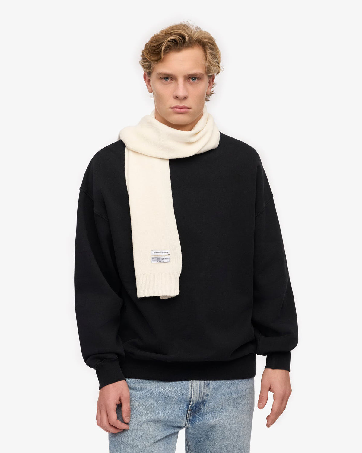 Colorful Standard Merino Wool Scarf - Optical White