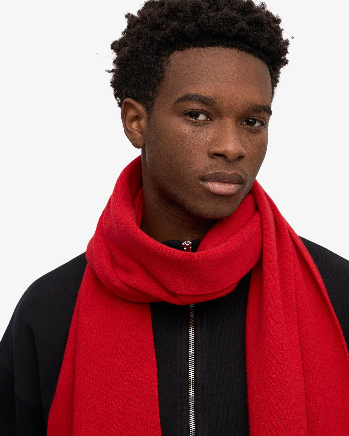 Colorful Standard Merino Wool Scarf - Scarlet Red | Colorful Standard Scarves | JEANSTORE
