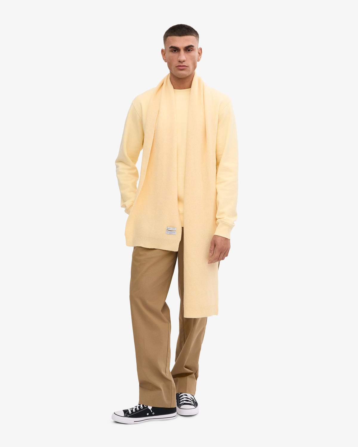 Colorful Standard Merino Wool Scarf - Soft Yellow