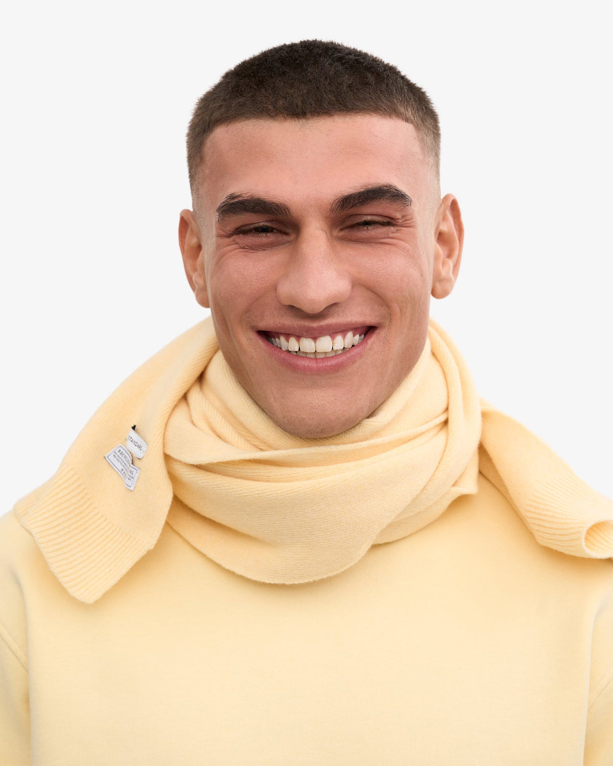 Colorful Standard Merino Wool Scarf - Soft Yellow