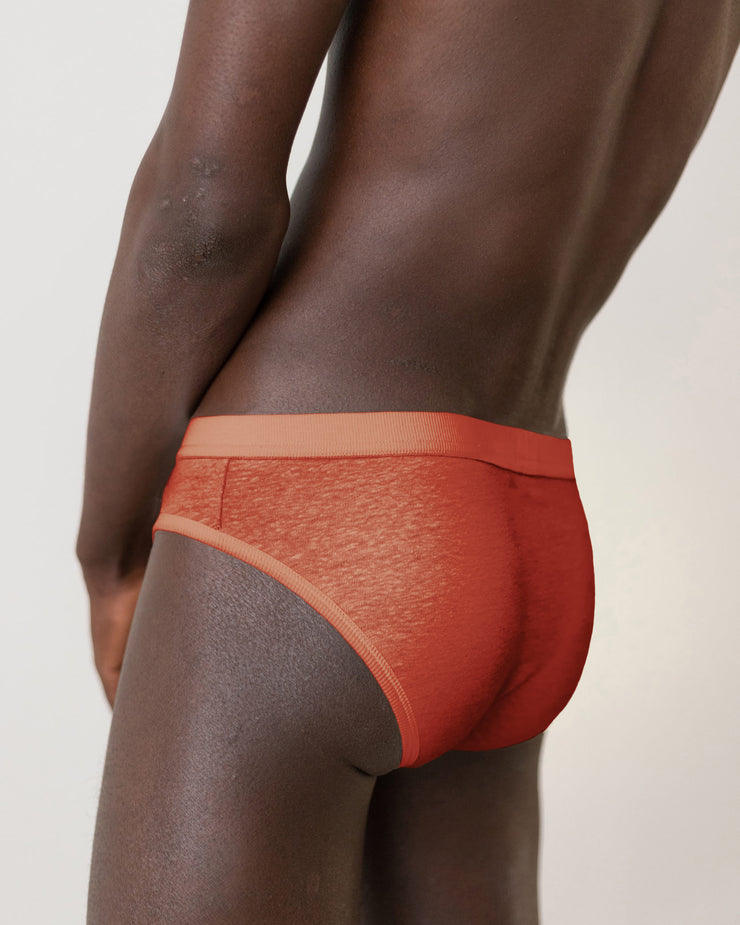 TA-CT Teleno Linen Mini Briefs - Rust