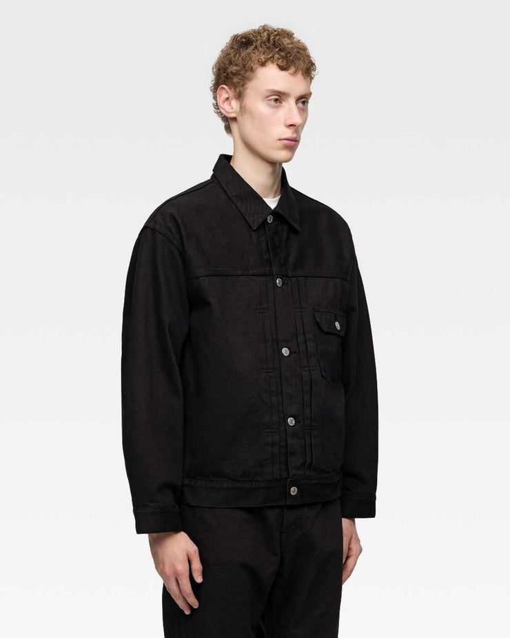 Momotaro Jeans MMGJ6001 #001 Kurozome Selvedge Denim Jacket - Black