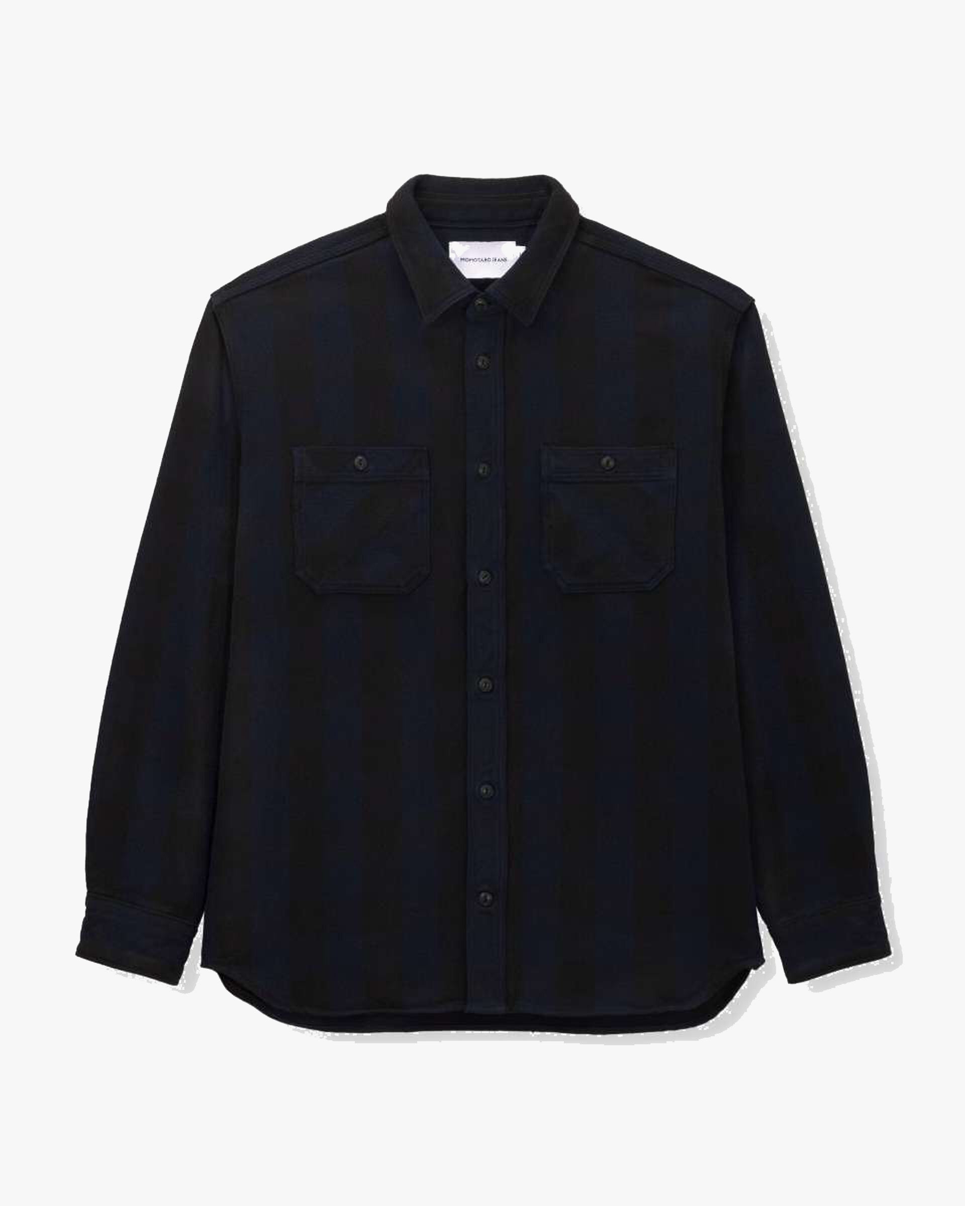 MOMOTARO JEANS MMLS6002 Block Check L/S Shirt - Navy