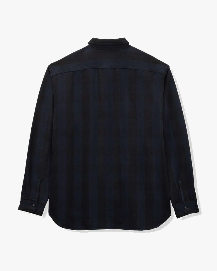 Momotaro Jeans MMLS6002 Block Check L/S Shirt - Navy