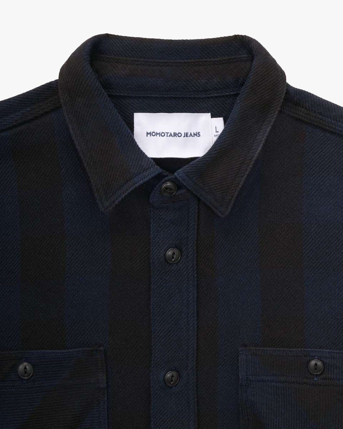 MOMOTARO JEANS MMLS6002 Block Check L/S Shirt - Navy