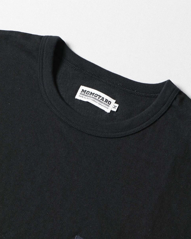 Momotaro Jeans MT003 Zimbabwe Cotton Pocket Tee - Black | Momotaro Jeans T Shirts | JEANSTORE