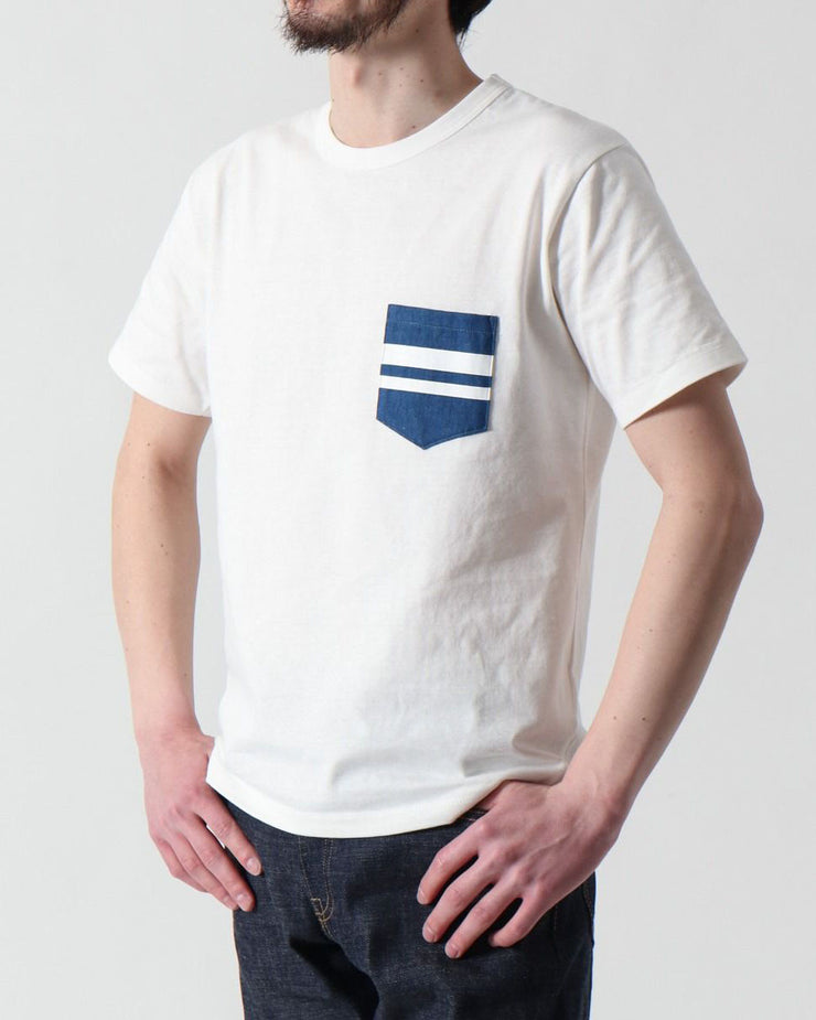 Momotaro Jeans MT003 Zimbabwe Cotton Pocket Tee - White